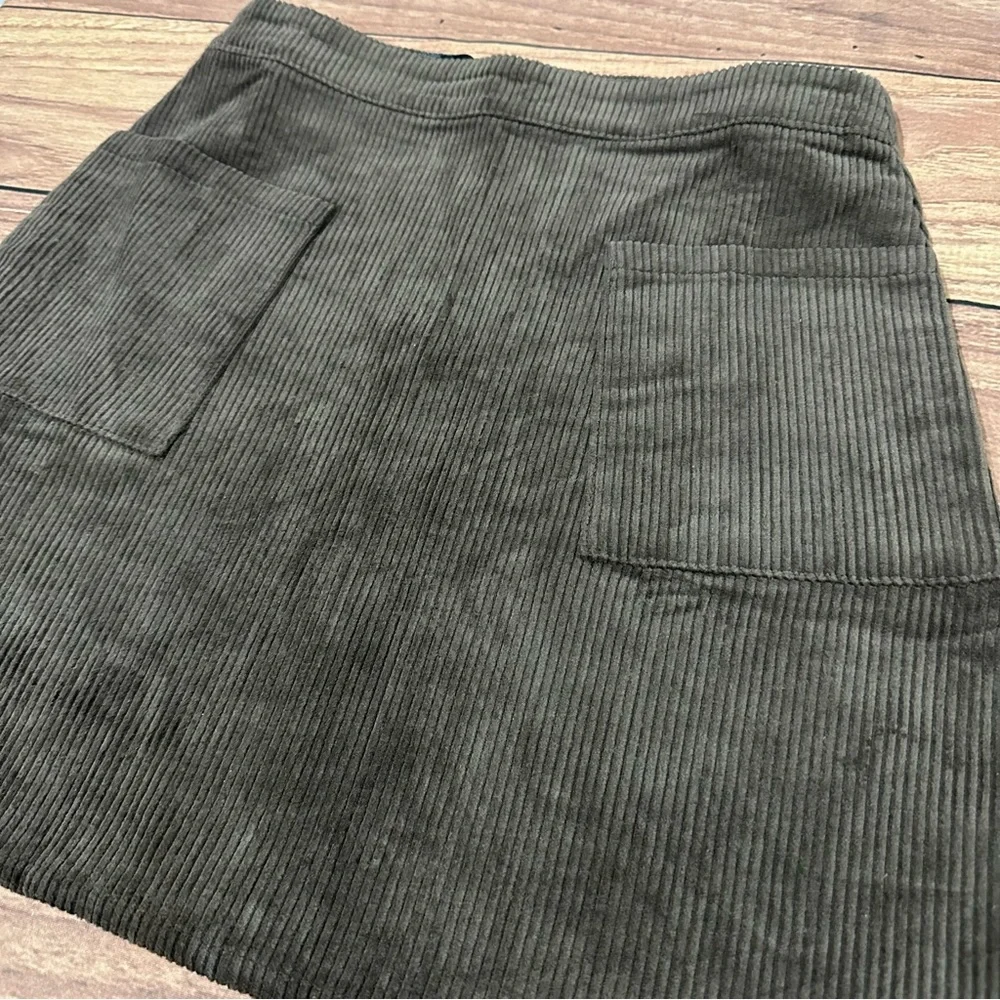 NWT One Way for LF Retro Brown Corduroy A-Line Mini Skirt AU 8 US XS